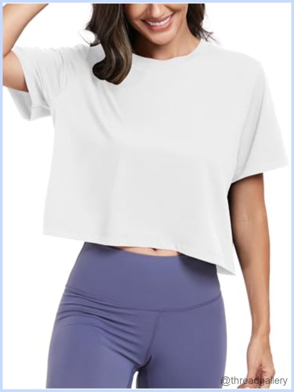 Workout Crop Tops for Women Athletic Cropped Tshirts UPF 50+